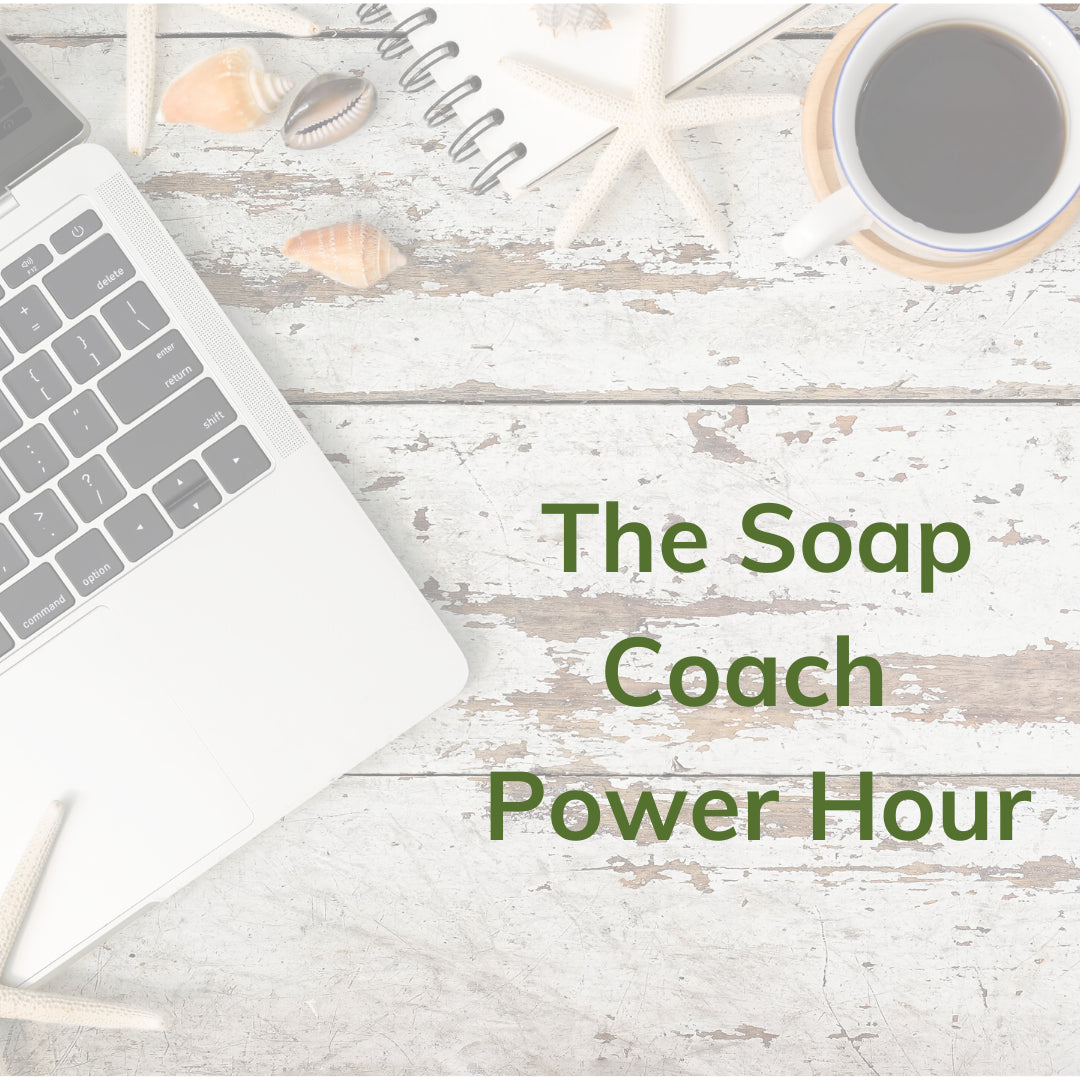 Online Soap Making! Yes it is a thing! It is creative and has no calories! The Soap Coach Power Hour!