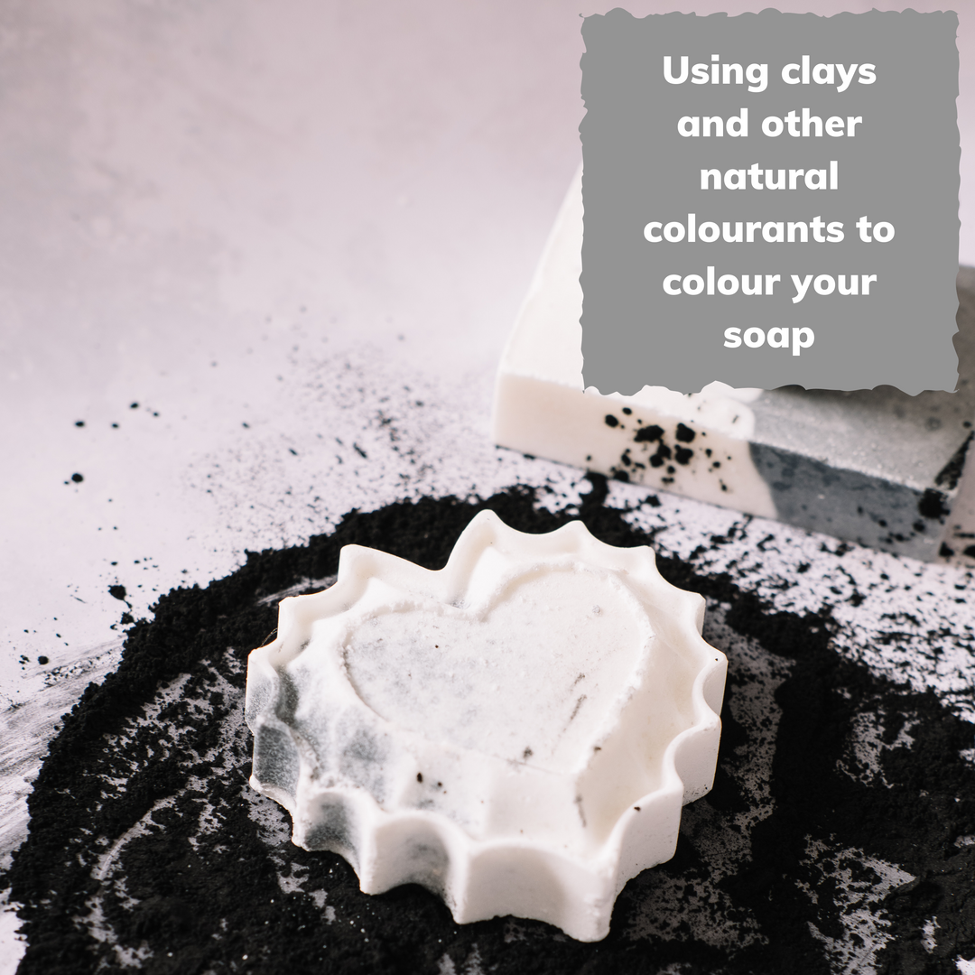 Using clays and other natural colourants to colour your soap