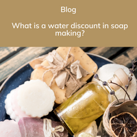 What is a water discount in soap making