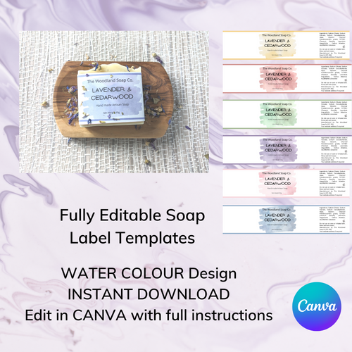 Editable Canva Soap Label Templates - The Soap Coach