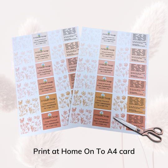 FLORAL BOHO Fully Editable Canva Soap Label Template, 6 Designs INSTANT DOWNLOAD