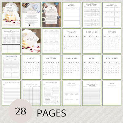 The Organised Soap Makers Annual Planner 2023 INSTANT DOWNLOAD