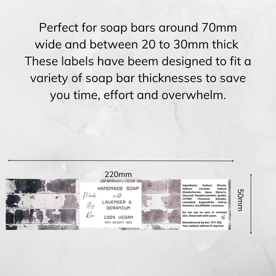 Fully Editable Canva Soap Label Template, Monochrome. 6 Designs INSTANT DOWNLOAD