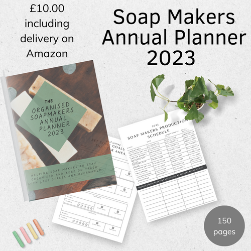 The Organised Soap Makers Annual Planner 2023 (ONLY ON AMAZON BOOKSHELF - LINK IN TEXT)